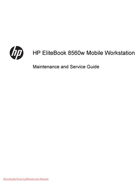 hp 8560w manual